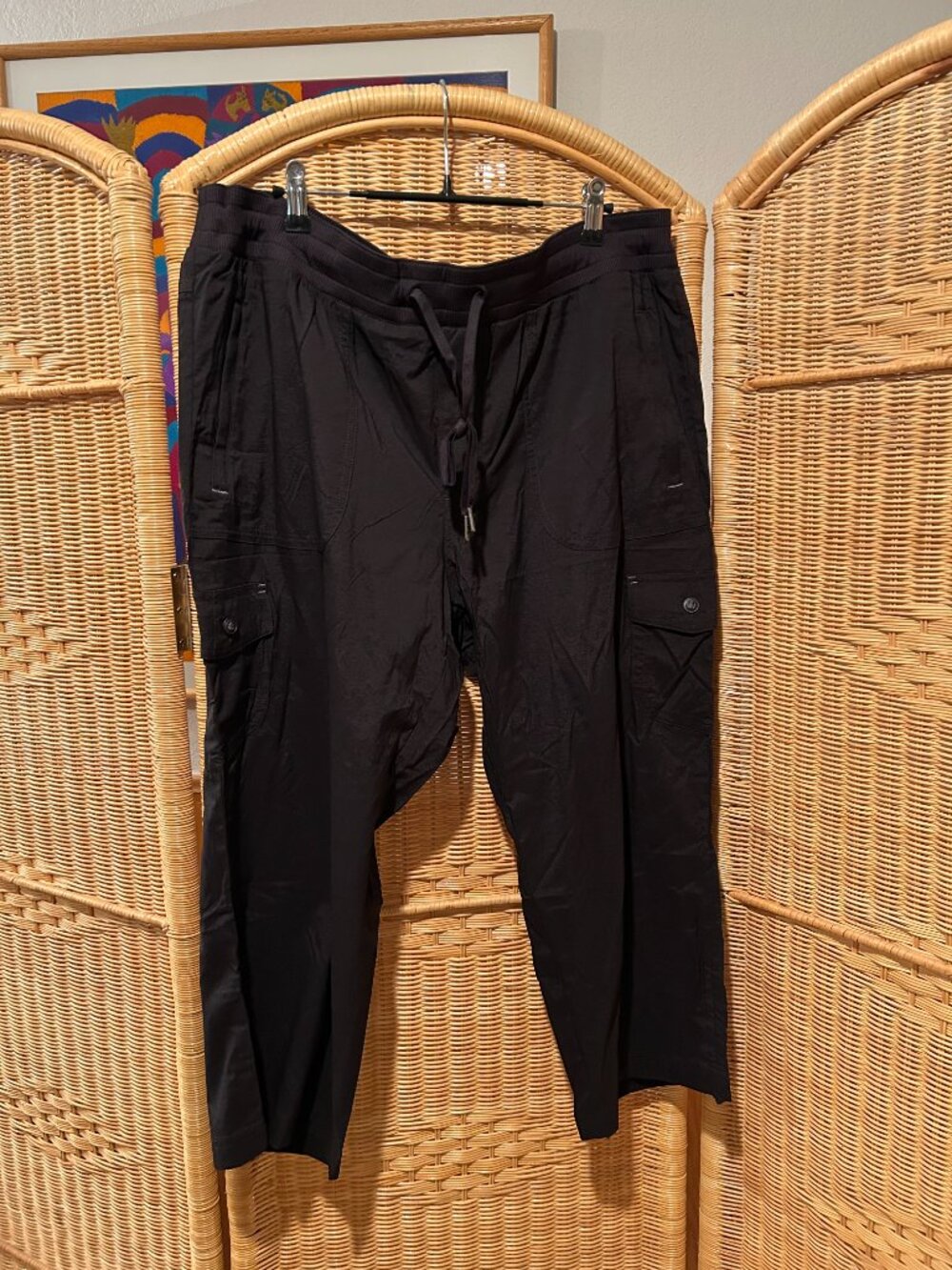 L. L. Bean Black Ripstop Pull-on Pant: Size XL